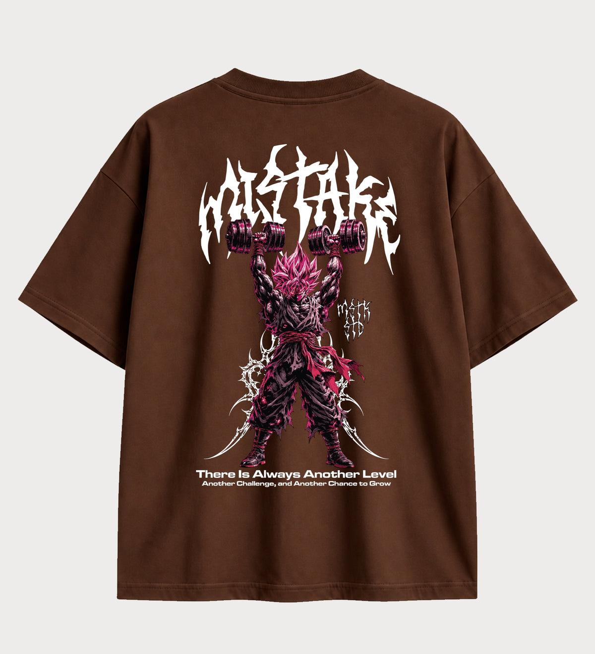 Camiseta Oversized Suedine Goku Black Rosé Gym