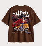 Camiseta Oversized Suedine Goku SSJ4 Deadlift