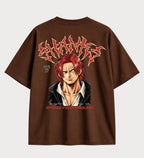 Camiseta oversized Shanks Stand Your Ground One Piece – costas, cor chocolate