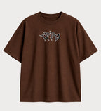 Camiseta oversized Ippo Makunouchi Hajime no Ippo – frente, cor chocolate