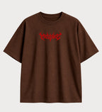 Camiseta oversized Sonic Street Style – frente, cor chocolate