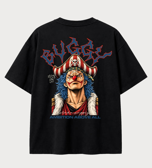 Camiseta oversized Buggy Ambition Above All One Piece – costas, cor preta