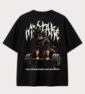 Camiseta oversized Goku Black Deadlift – costas, cor preta