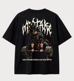 Camiseta oversized Goku Black Deadlift – costas, cor preta