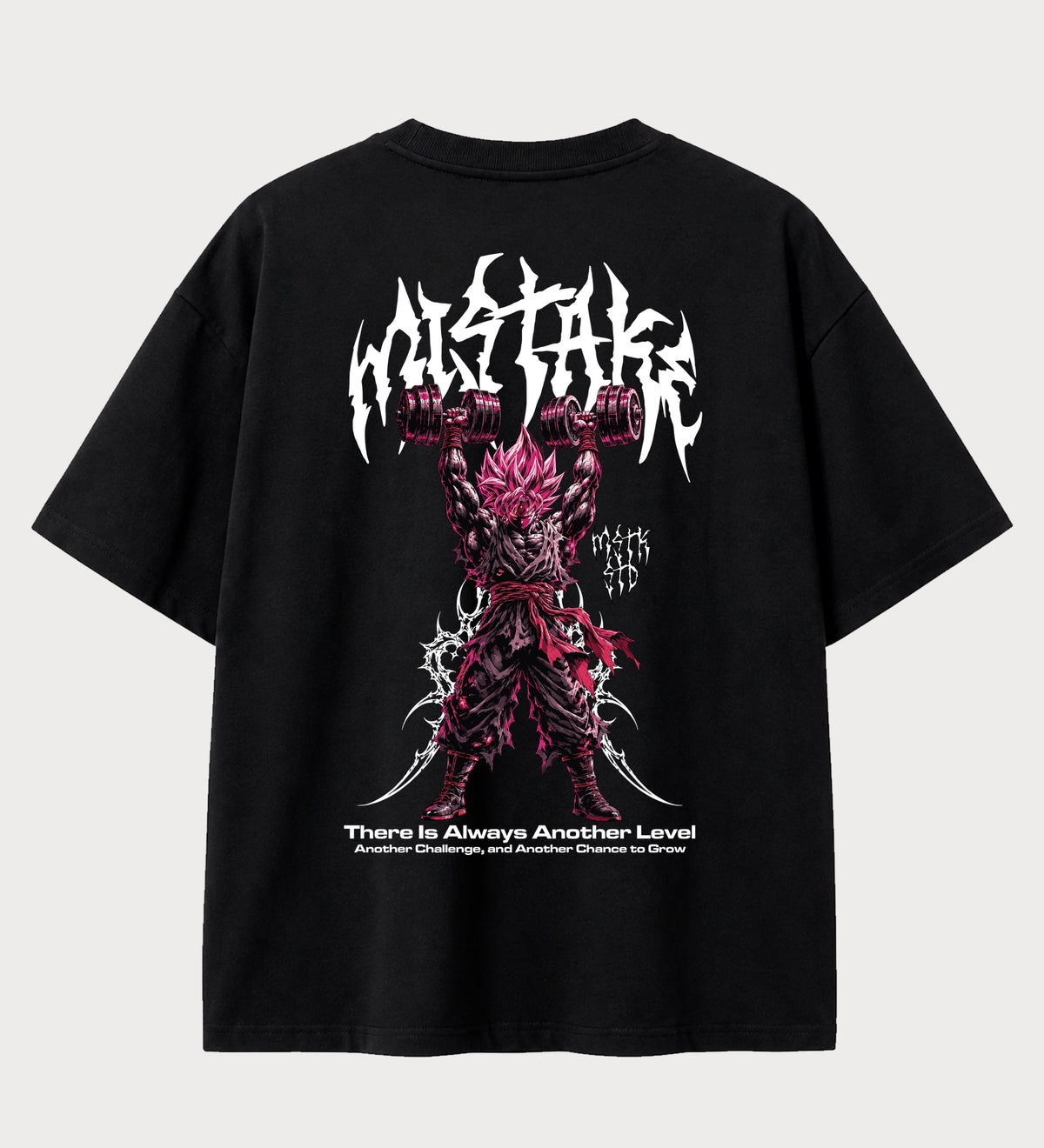 Camiseta Oversized Suedine Goku Black Rosé Gym