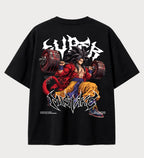 Camiseta Oversized Suedine Goku SSJ4 Deadlift