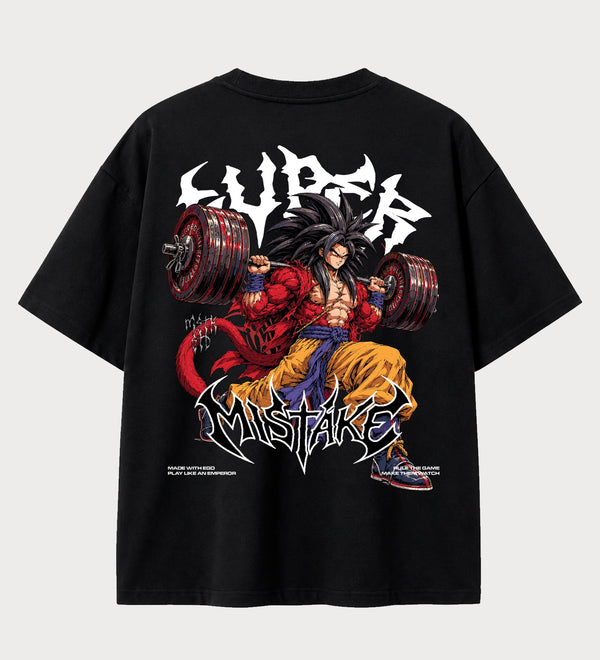 Camiseta Oversized Suedine Goku SSJ4 Leg Day