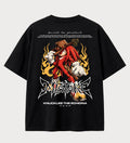 Camiseta oversized Knuckles Cowboy Sonic – costas, cor preta