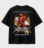 Camiseta oversized Knuckles Cowboy Sonic – costas, cor preta