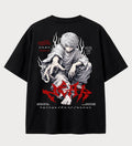 Camiseta oversized Near Death Note – costas, cor preta