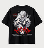 Camiseta oversized Near Death Note – costas, cor preta