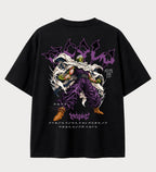Camiseta oversized Piccolo Namekusei – costas, cor preta