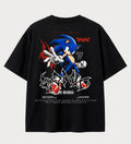 Camiseta oversized Sonic Street Style – costas, cor preta