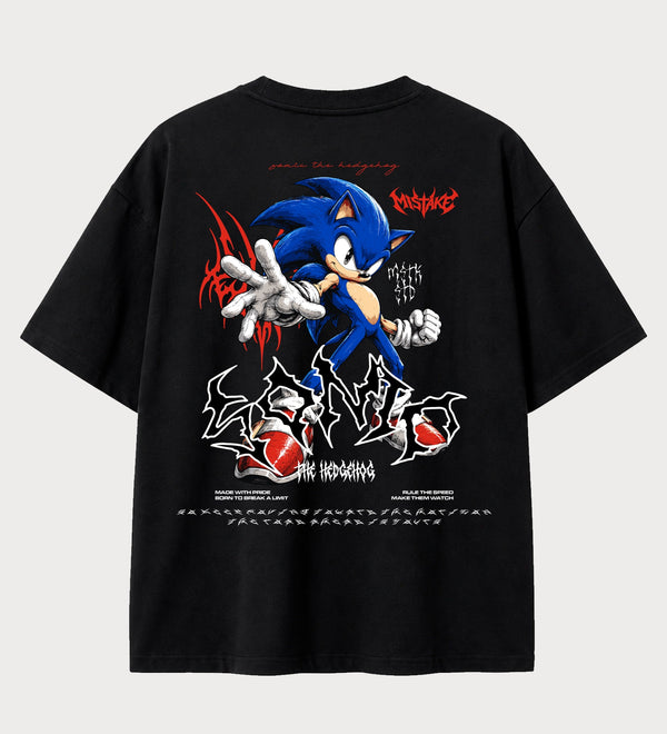 Camiseta Oversized Suedine Sonic Street Style
