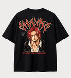 Camiseta oversized Shanks Stand Your Ground One Piece – costas, cor preta