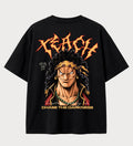 Camiseta oversized Barba Negra Chase the Darkness One Piece – costas, cor preta