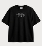 Camiseta oversized Makunouchi Fighting Spirit Hajime no Ippo – frente, cor preta
