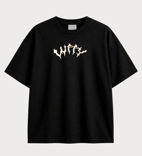 Camiseta oversized Luffy Gear 5 Chase Freedom One Piece – frente, cor preta