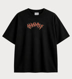 Camiseta oversized Shanks Stand Your Ground One Piece – frente, cor preta