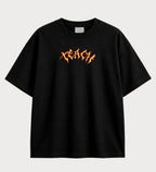 Camiseta oversized Barba Negra Chase the Darkness One Piece – frente, cor preta