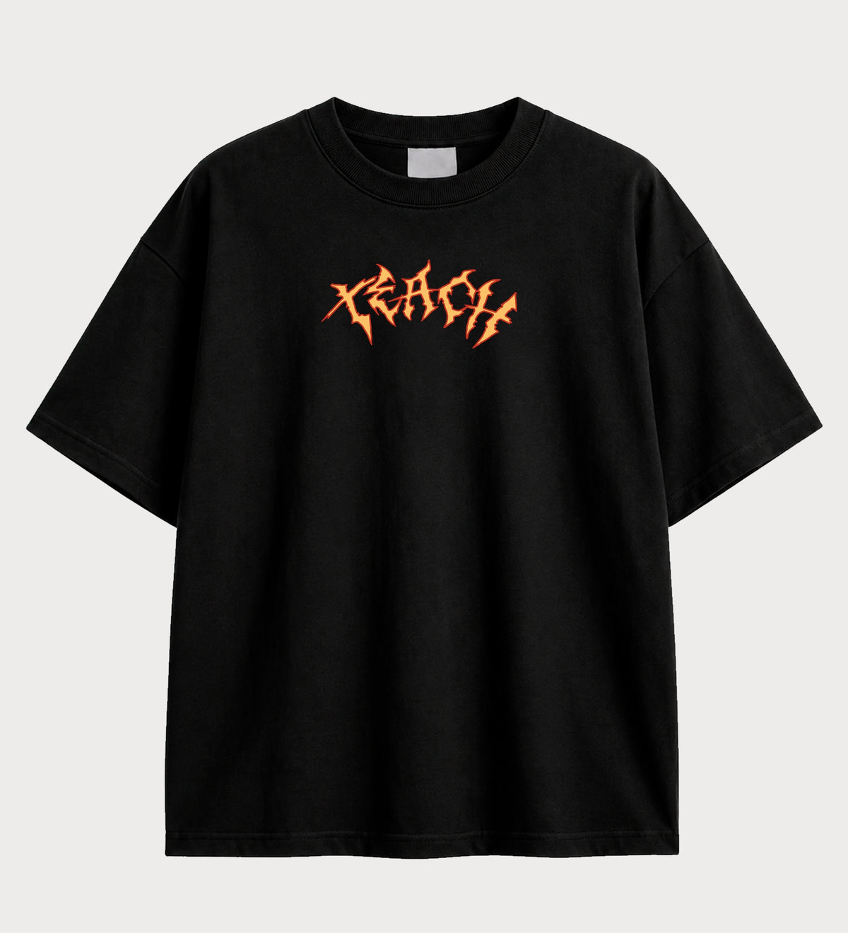 Camiseta oversized Barba Negra Chase the Darkness One Piece – frente, cor preta