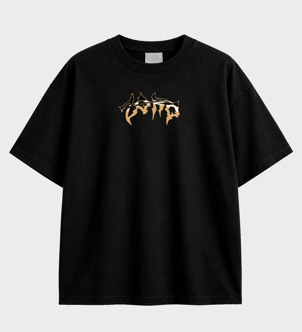 Camiseta oversized Zoro Santoryu One Piece – frente, cor preta